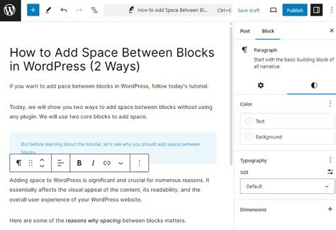 how to change text in wordpress editor