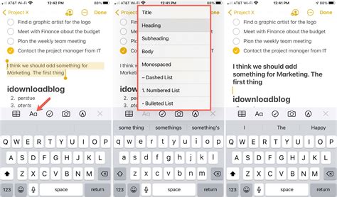 how to change text size in notes app iphone