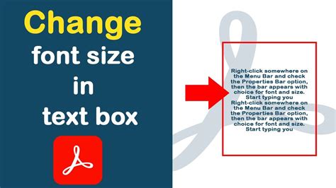 how to change text size in pdf text box