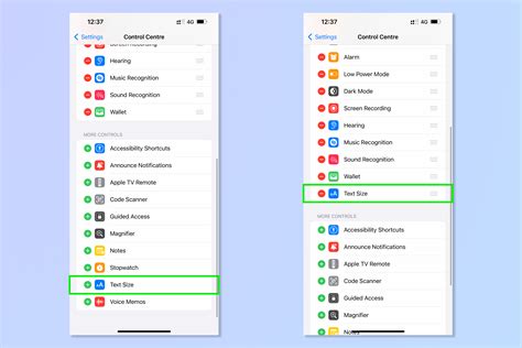 how to change text size on snap