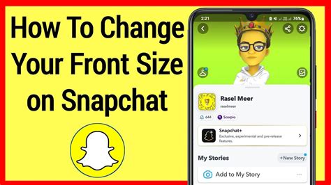 how to change text size on snapchat