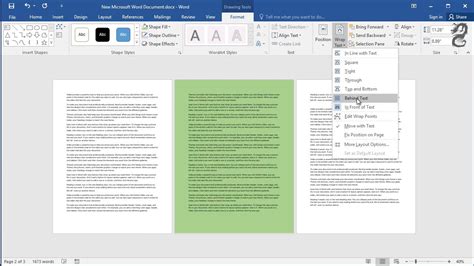 how to change the background color of a single page in ms word
