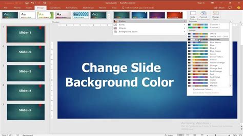 how to change the background in ppt slide