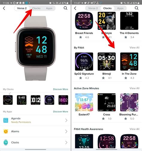 how to change the clock display on my fitbit