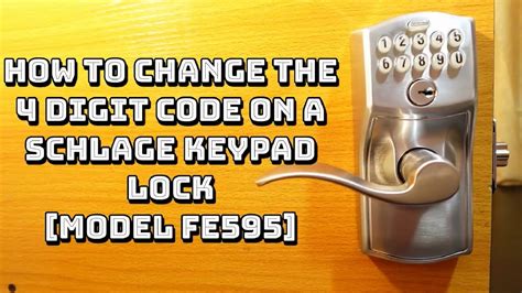 how to change the code on a schlage lock fe595