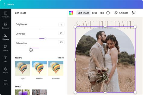 how to change the color of part of an image in canva