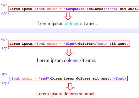 how to change the color of text in html without css