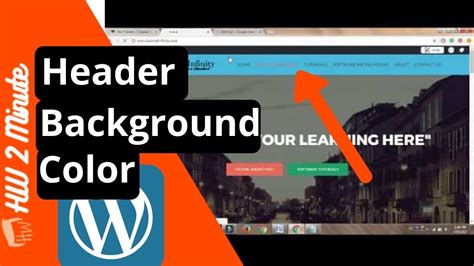 how to change the color of the header in wordpress