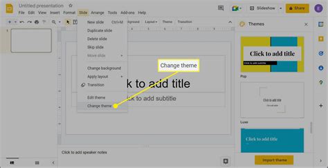how to change the color scheme of a theme in google slides