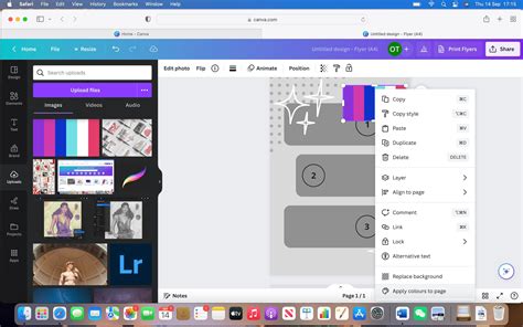 how to change the color scheme of an image in canva