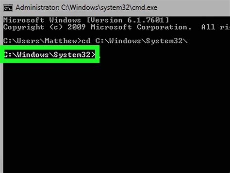 how to change the directory in command prompt