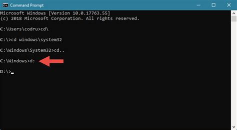 how to change the drive in command prompt