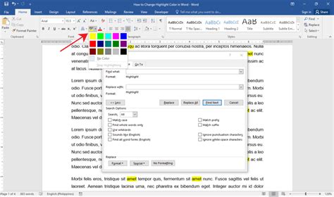 how to change the highlight color in microsoft word