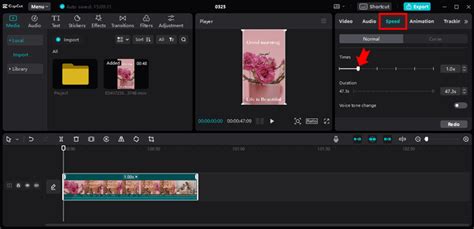 how to change the playback speed in capcut