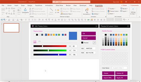 how to change theme color in powerpoint on mac