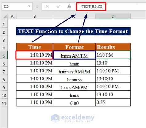 how to change time format in excel for multiple cells