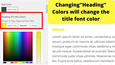 how to change title color in wordpress