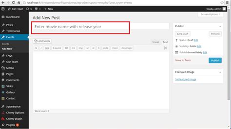 how to change title text in wordpress