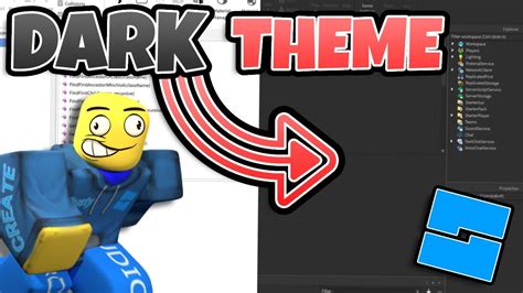 how to change to dark mode in roblox studio
