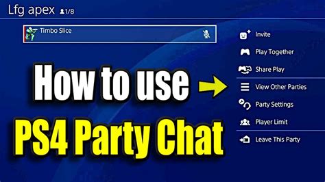 how to change to party chat on ps4
