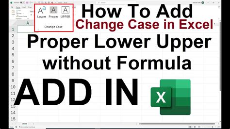 how to change to proper case in excel without formula