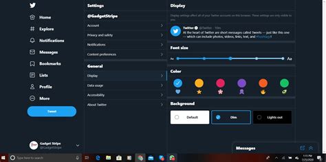 how to change twitter to dark mode on pc