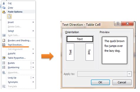 how to change typing direction in word