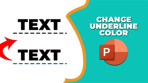 how to change underline colour in ppt