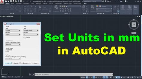 how to change units from cm to mm in autocad