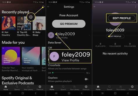 how to change user on spotify app