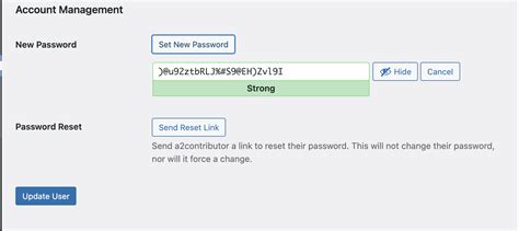 how to change user password in wordpress
