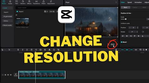 how to change video resolution in capcut