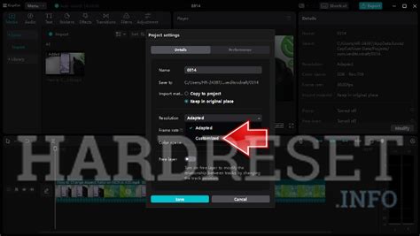 how to change video resolution in capcut pc