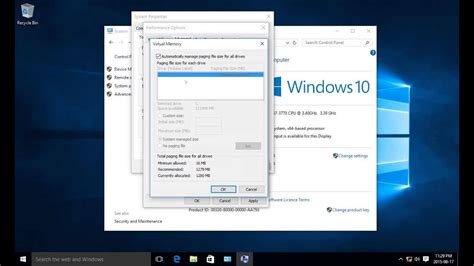 how to change virtual memory settings in windows 10