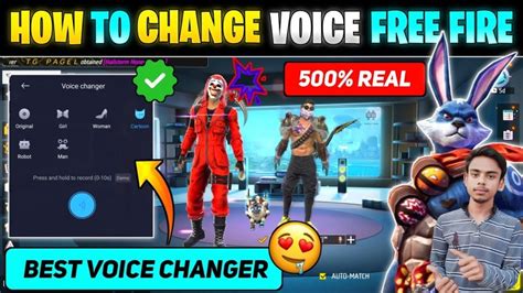 how to change voice in free fire in mobile