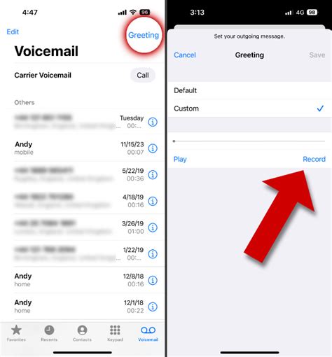 how to change voicemail greeting on iphone att