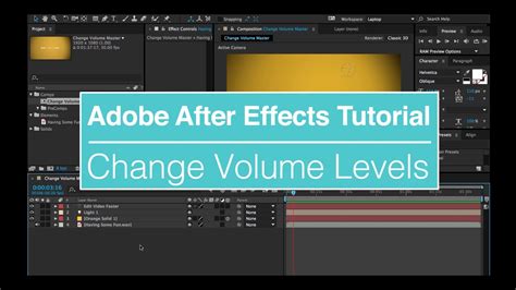 how to change volume of video in after effects