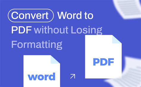 how to change word to pdf without changing format