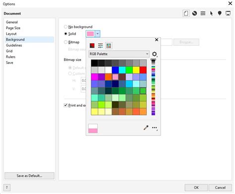 how to change workspace color in coreldraw x7