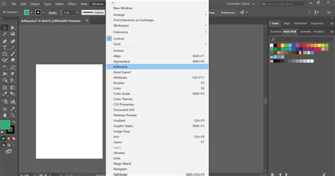 how to change workspace size in illustrator
