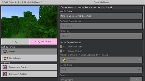 how to change world settings in minecraft