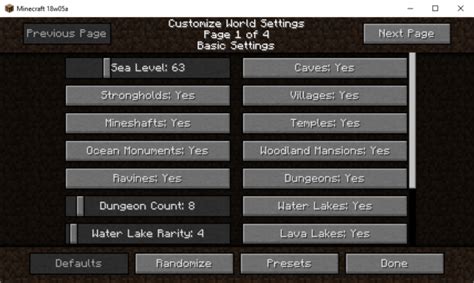 how to change world settings in minecraft java server