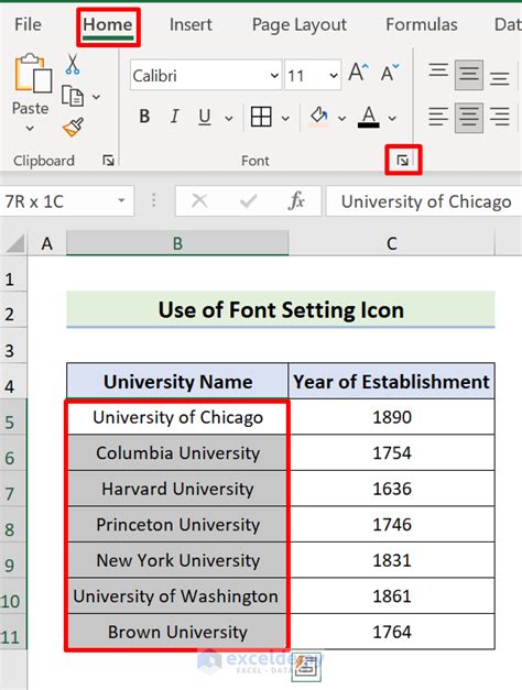 how to change writing style in excel