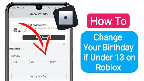 how to change your birthday on roblox on mobile