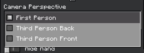 how to change your camera angle in minecraft java