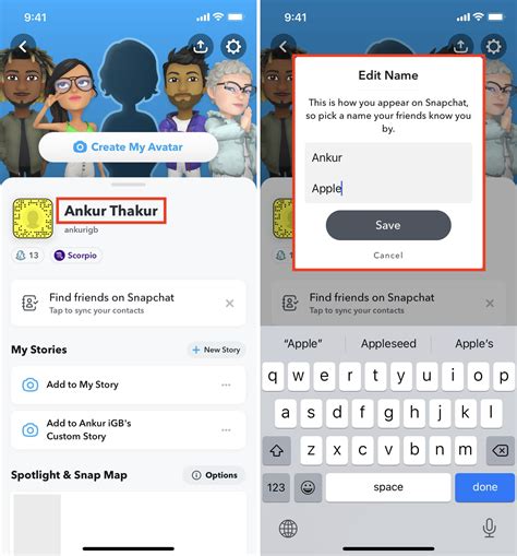how to change your name color on snapchat