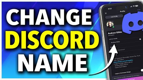 how to change your name in discord mobile