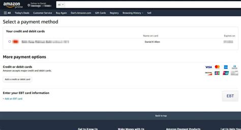 how to change your payment method on amazon order