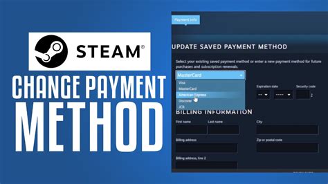 how to change your payment method on steam