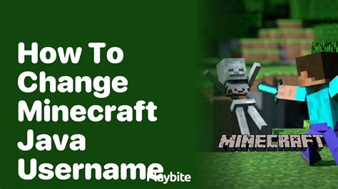 how to change your username in minecraft java